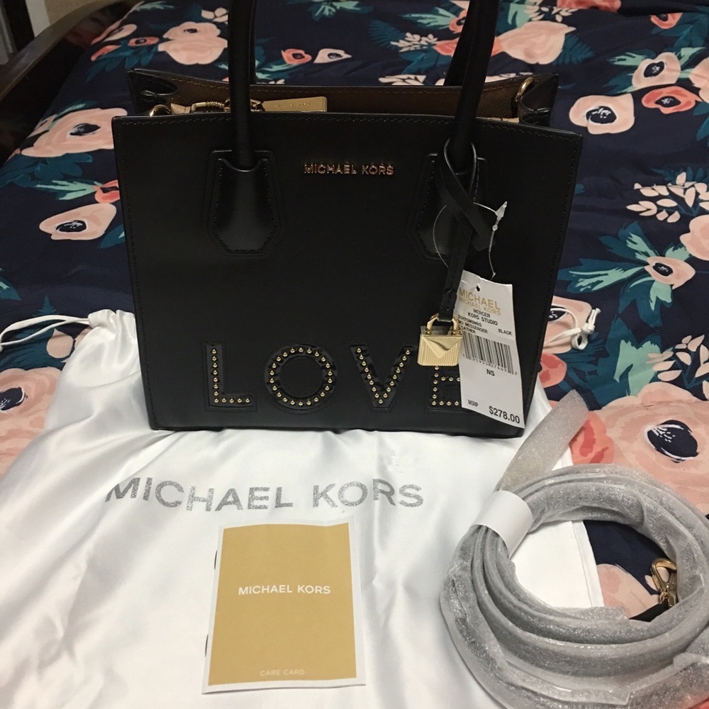 Brand New Michael Kors black Messenger purse